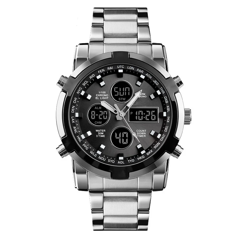 Waterproof Military Watch for Men – Analog-Digital, Stainless Steel & Shock-Resistant 🛡️ - Image 9