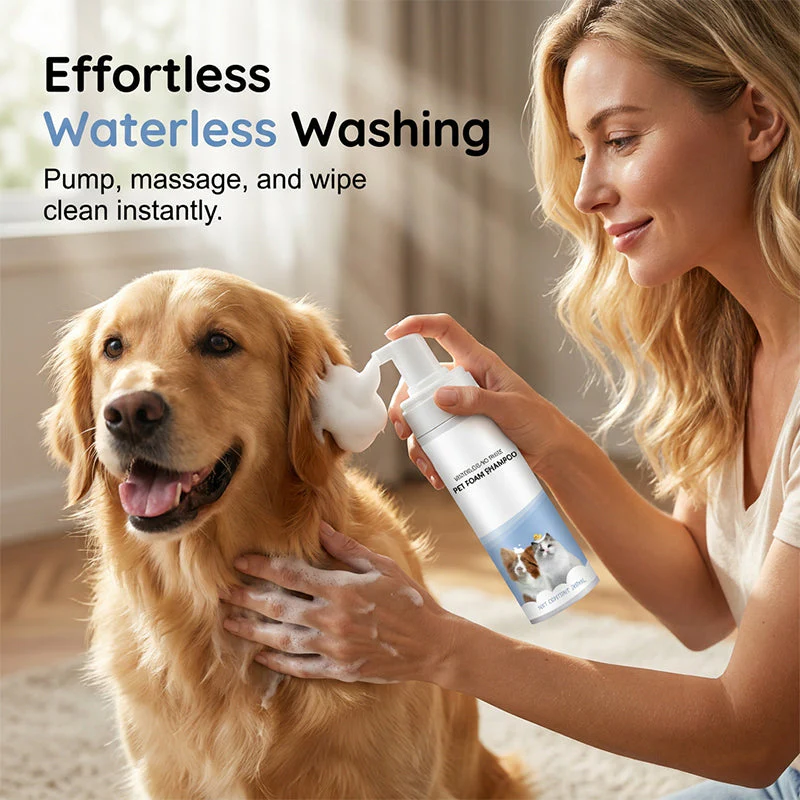 Waterless No-Rinse Pet Foam Shampoo
