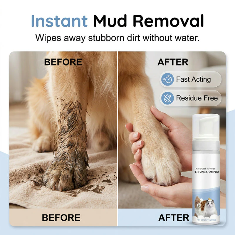 Waterless No-Rinse Pet Foam Shampoo - Image 4