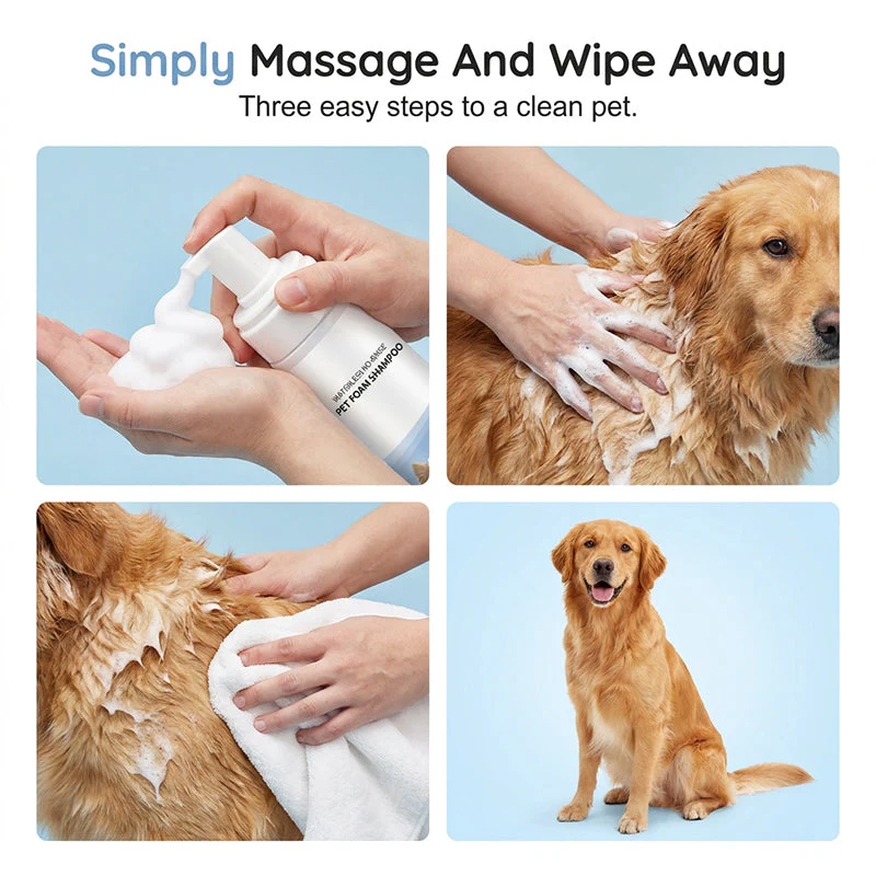 Waterless No-Rinse Pet Foam Shampoo - Image 7