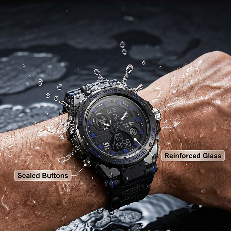 β 50% OFF NOW!πͺ Men's Waterproof Sports Watch β Dual Display & Shock-Resistant β Outdoor Essential π§ - Image 3