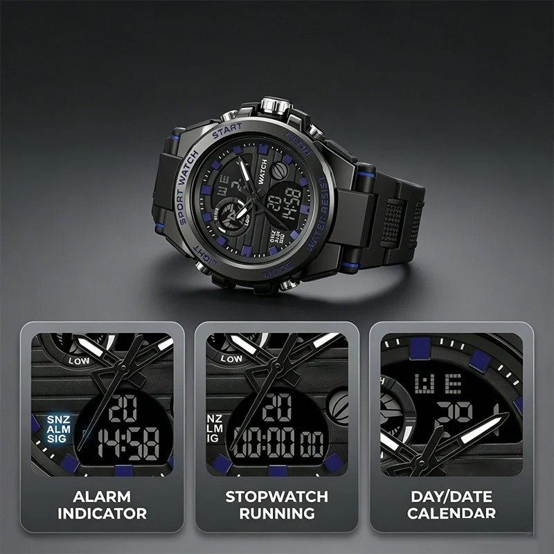 β 50% OFF NOW!πͺ Men's Waterproof Sports Watch β Dual Display & Shock-Resistant β Outdoor Essential π§ - Image 5