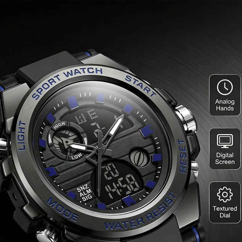 β 50% OFF NOW!πͺ Men's Waterproof Sports Watch β Dual Display & Shock-Resistant β Outdoor Essential π§ - Image 6