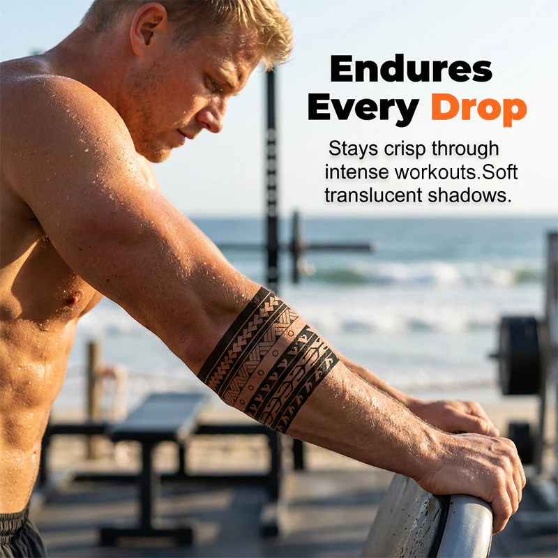 Waterproof Temporary Arm Band Tattoo Sticker - Image 2