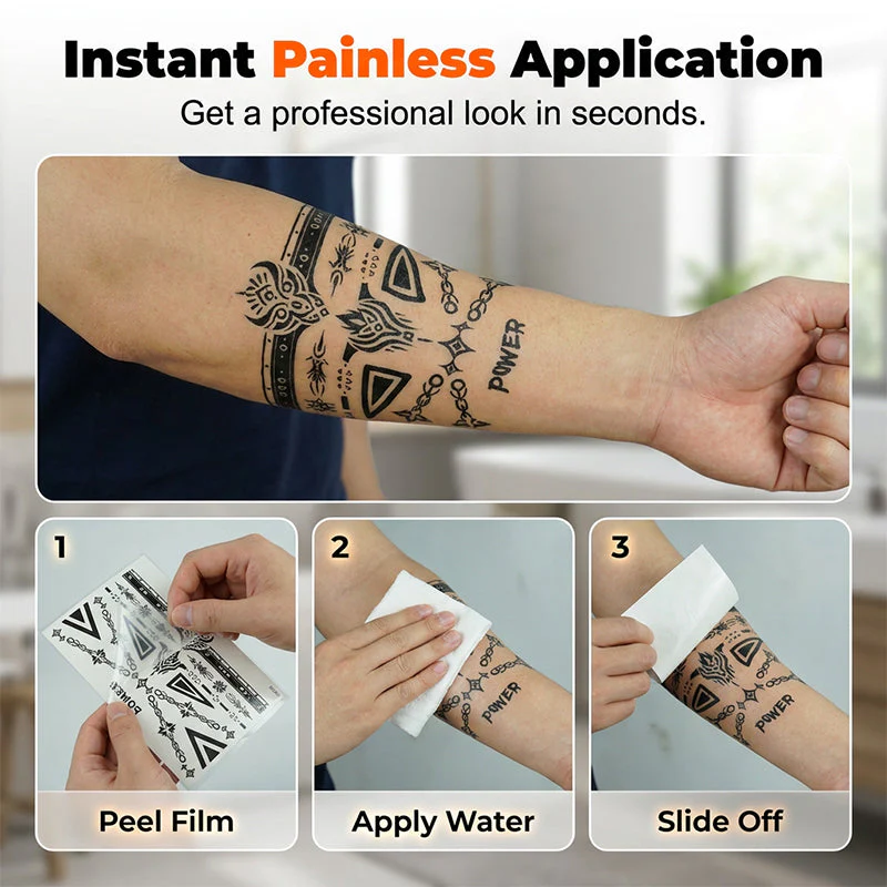 Waterproof Temporary Arm Band Tattoo Sticker - Image 5