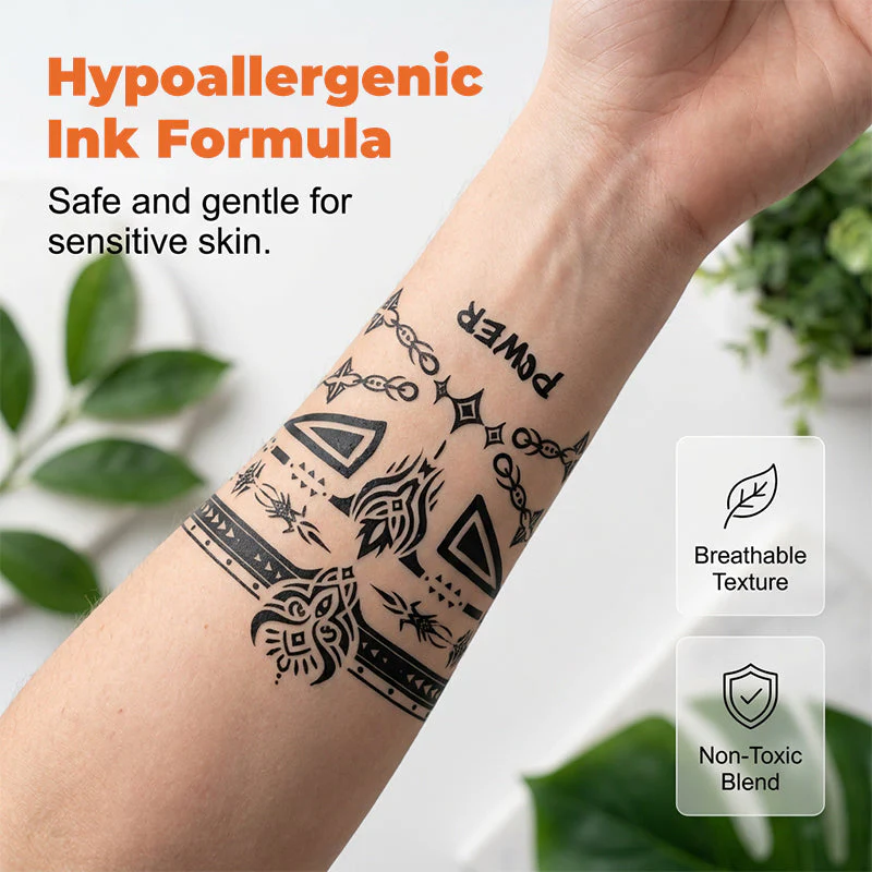 Waterproof Temporary Arm Band Tattoo Sticker - Image 6