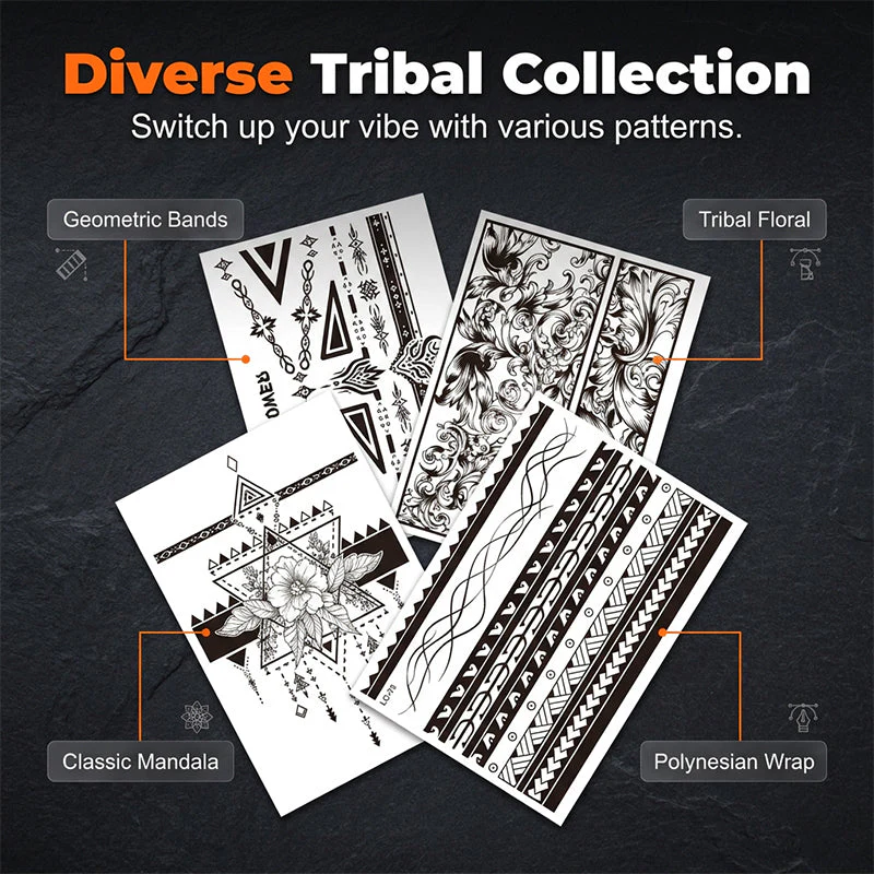 Waterproof Temporary Arm Band Tattoo Sticker - Image 7