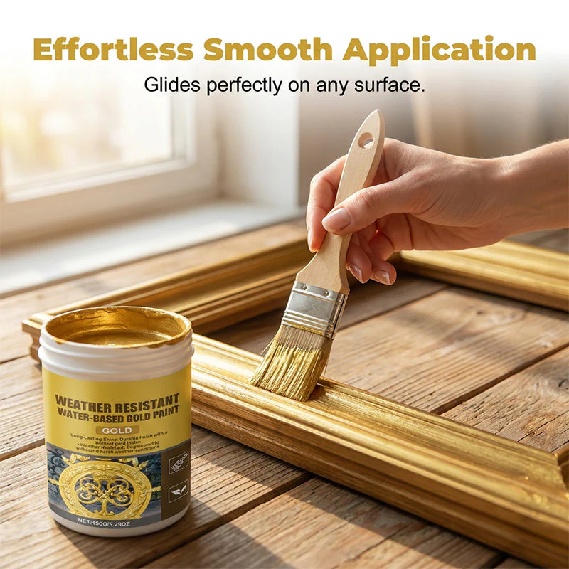 🏆 Last Day Special Price  $19.99 ! 🔥 Buy more save more 🎁 Weather-resistant, water-based gold paint - Image 4