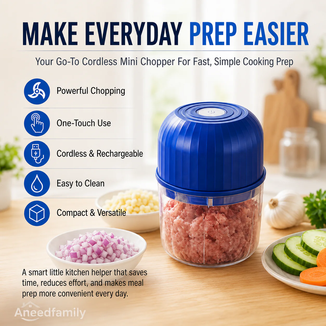 Wireless Efficient Electric Mini Food Chopper - Image 10