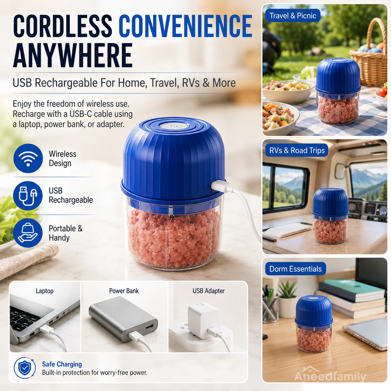 Wireless Efficient Electric Mini Food Chopper - Image 4