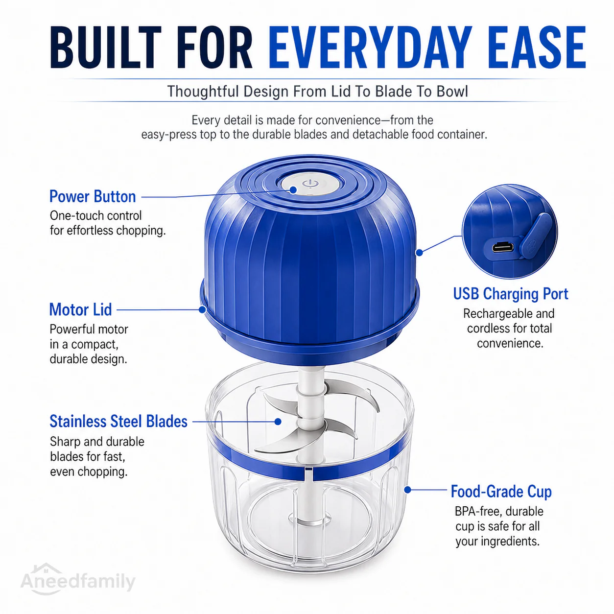 Wireless Efficient Electric Mini Food Chopper - Image 9