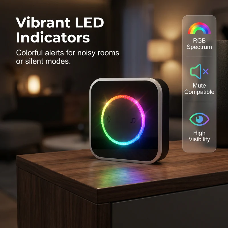 Wireless Doorbell with 7-Color LED Light - Image 6