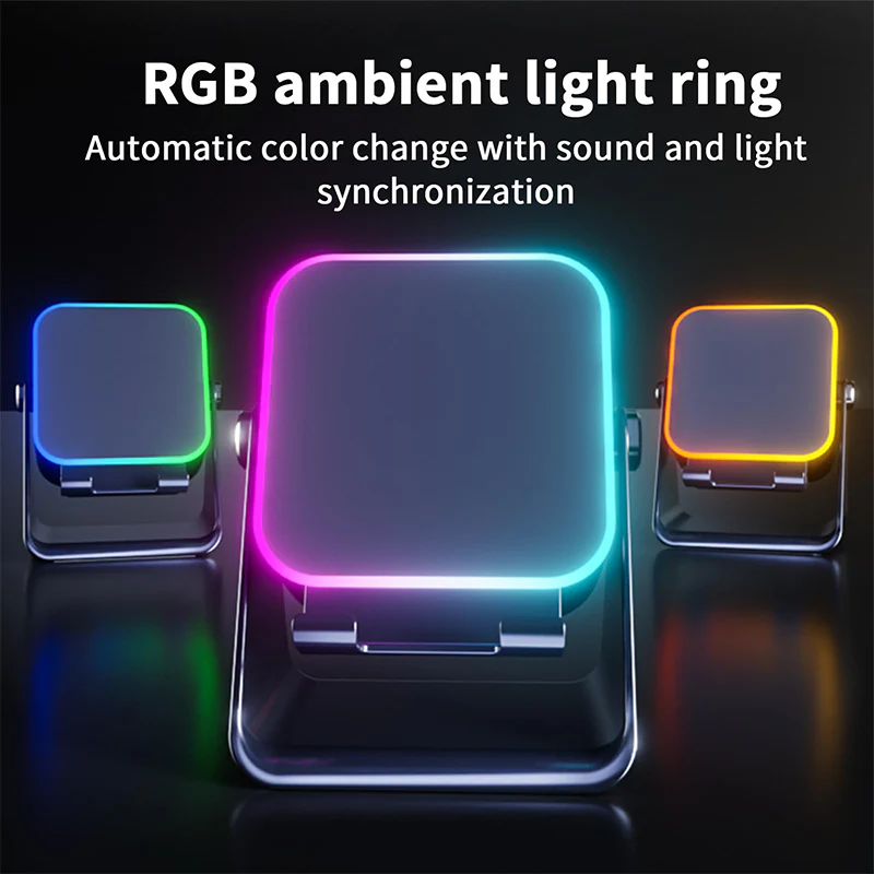 🎶📱5-in-1 Wireless Induction Bluetooth Speaker with Adjustable Phone Stand - Image 5