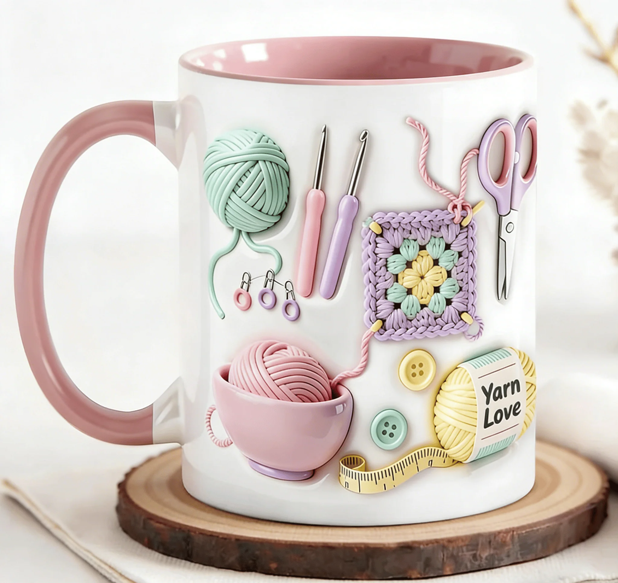 🔥LAST DAY SALE 50% OFF!!🏆Flash Sale⚡ 50K+ SOLD! Almost Gone💥Yarn Love Mug, Gift For Crafters And Creative Souls - Image 2