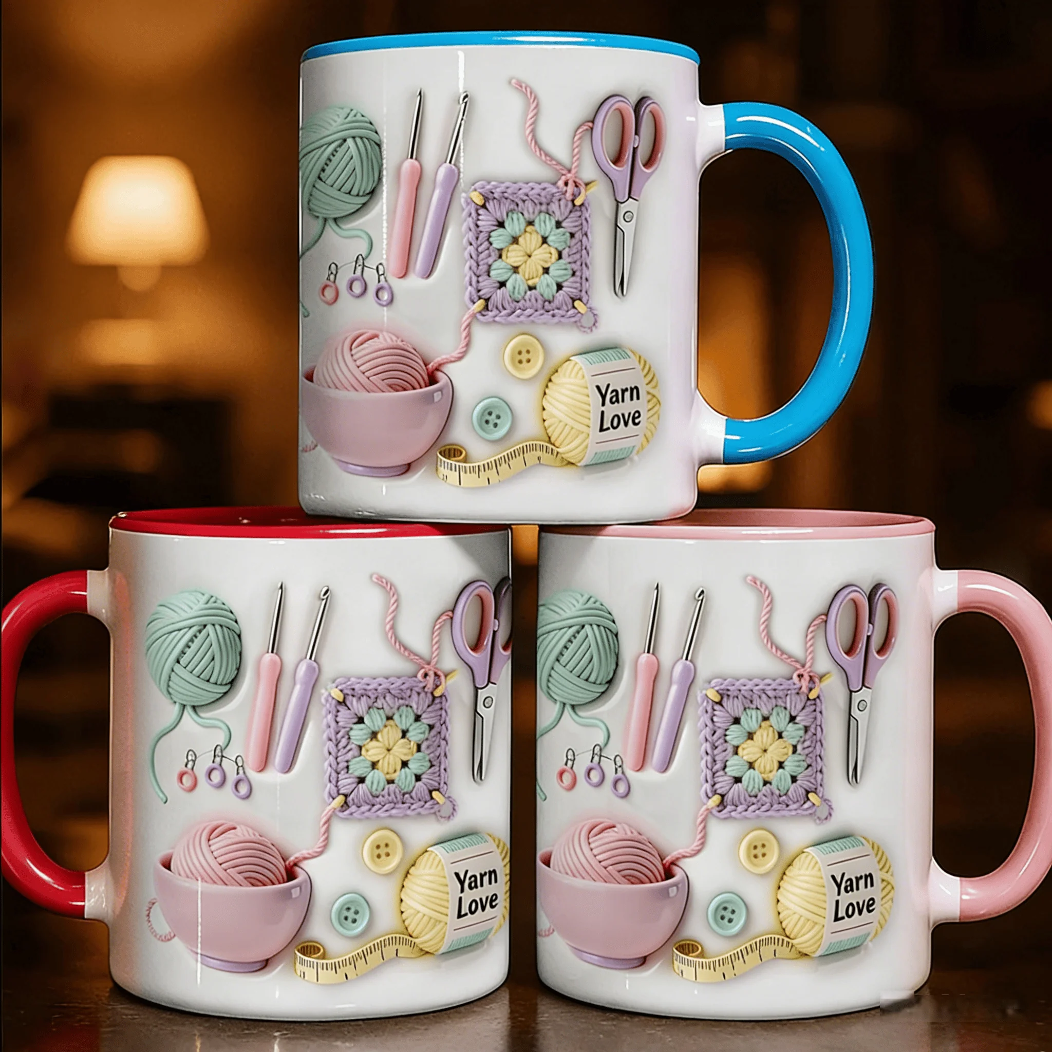 🔥LAST DAY SALE 50% OFF!!🏆Flash Sale⚡ 50K+ SOLD! Almost Gone💥Yarn Love Mug, Gift For Crafters And Creative Souls - Image 3