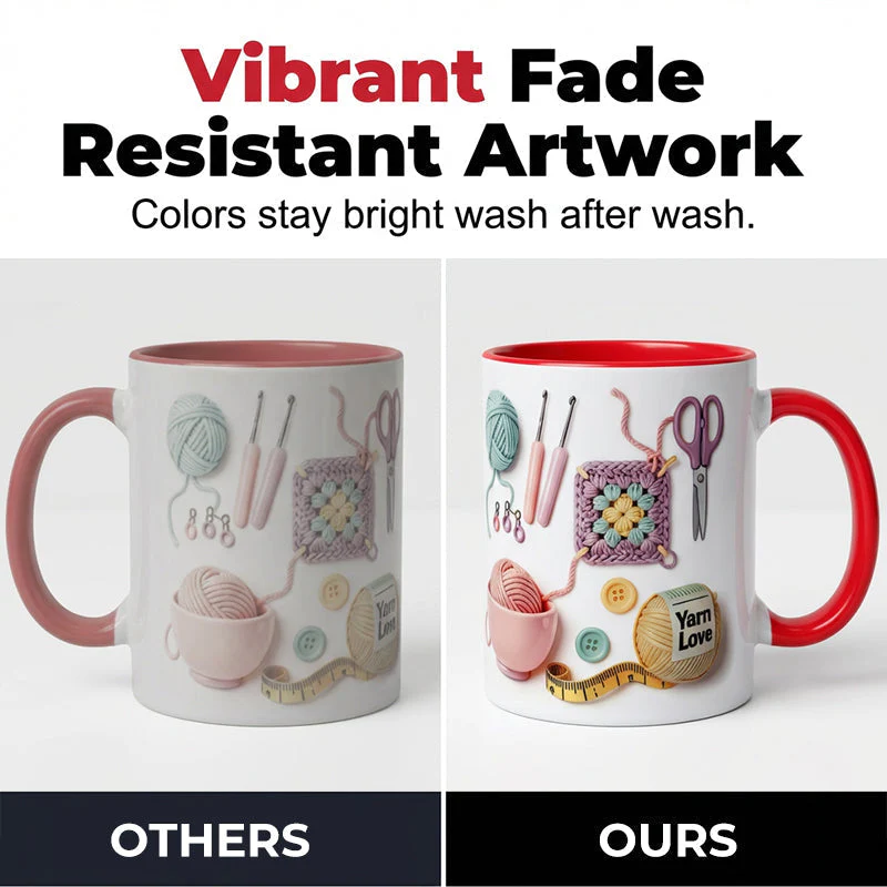 🔥LAST DAY SALE 50% OFF!!🏆Flash Sale⚡ 50K+ SOLD! Almost Gone💥Yarn Love Mug, Gift For Crafters And Creative Souls - Image 2