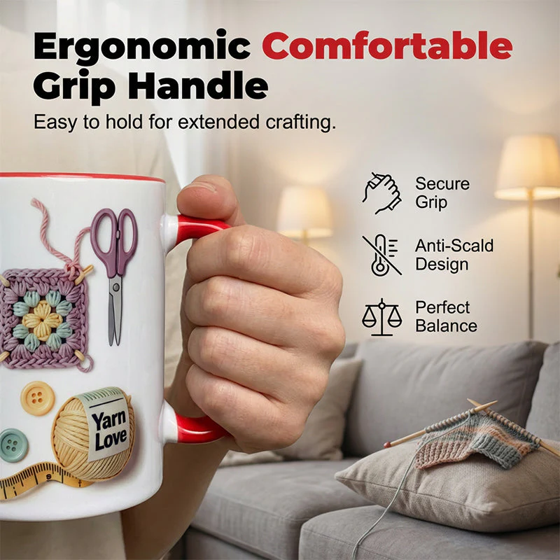 🔥LAST DAY SALE 50% OFF!!🏆Flash Sale⚡ 50K+ SOLD! Almost Gone💥Yarn Love Mug, Gift For Crafters And Creative Souls - Image 4