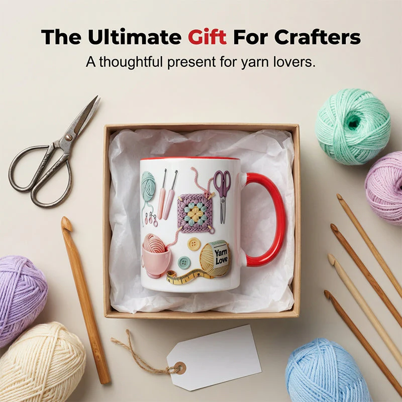 🔥LAST DAY SALE 50% OFF!!🏆Flash Sale⚡ 50K+ SOLD! Almost Gone💥Yarn Love Mug, Gift For Crafters And Creative Souls - Image 7