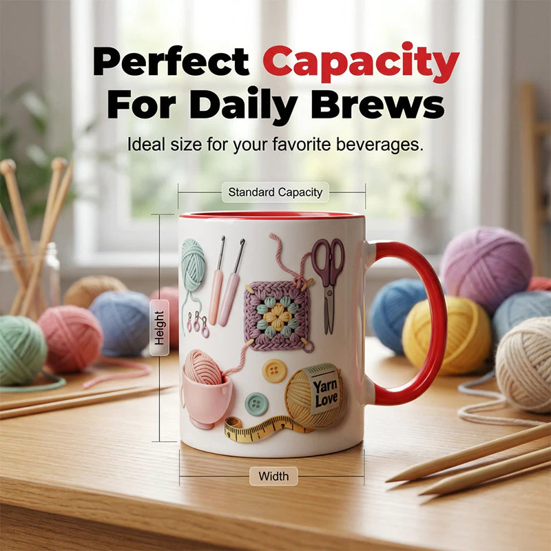 🔥LAST DAY SALE 50% OFF!!🏆Flash Sale⚡ 50K+ SOLD! Almost Gone💥Yarn Love Mug, Gift For Crafters And Creative Souls - Image 8
