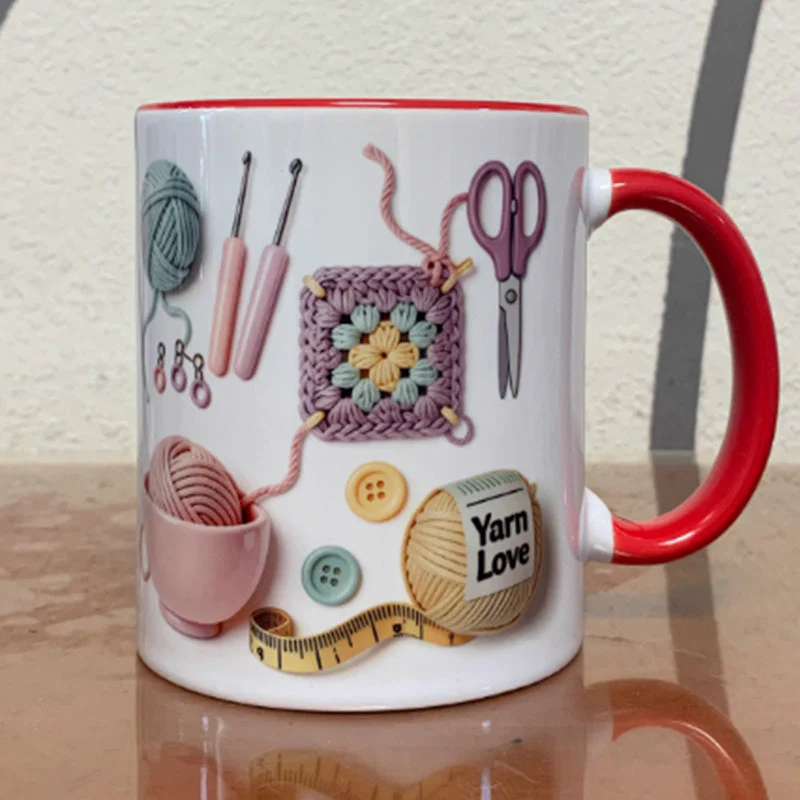 🔥LAST DAY SALE 50% OFF!!🏆Flash Sale⚡ 50K+ SOLD! Almost Gone💥Yarn Love Mug, Gift For Crafters And Creative Souls - Image 9