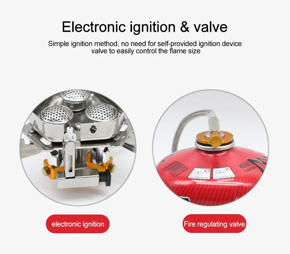📢📢50% OFF !! ⏰Camping Gas Burner – 5800W, Piezo Ignition, Windproof 🔥 - Image 4