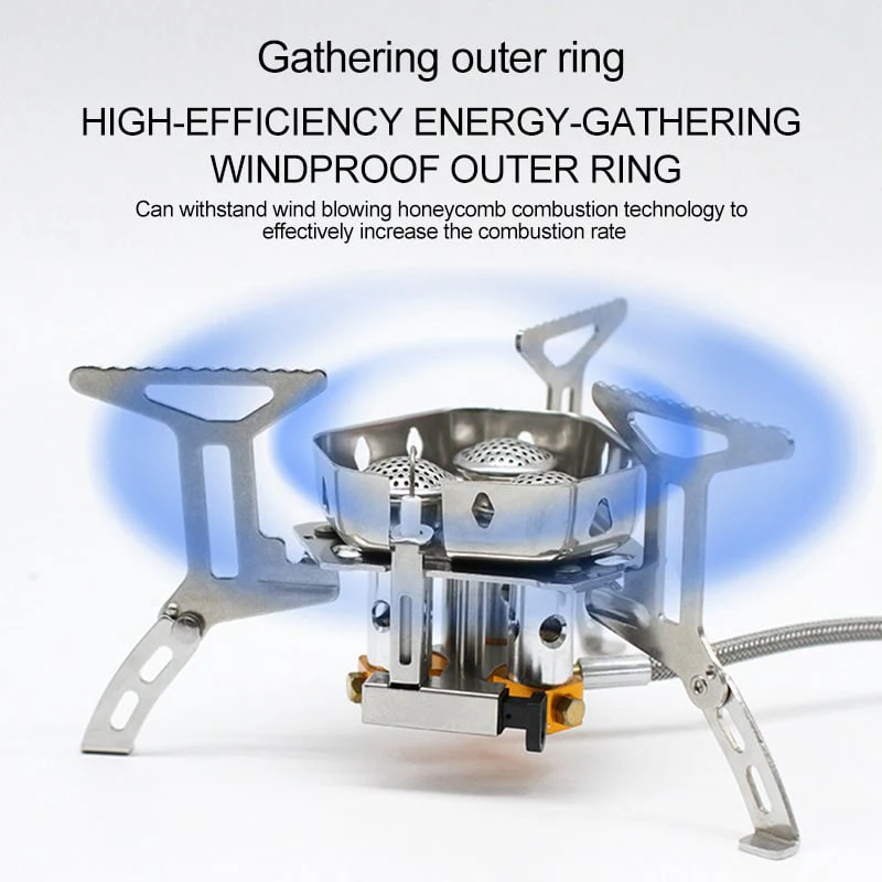 📢📢50% OFF !! ⏰Camping Gas Burner – 5800W, Piezo Ignition, Windproof 🔥 - Image 5