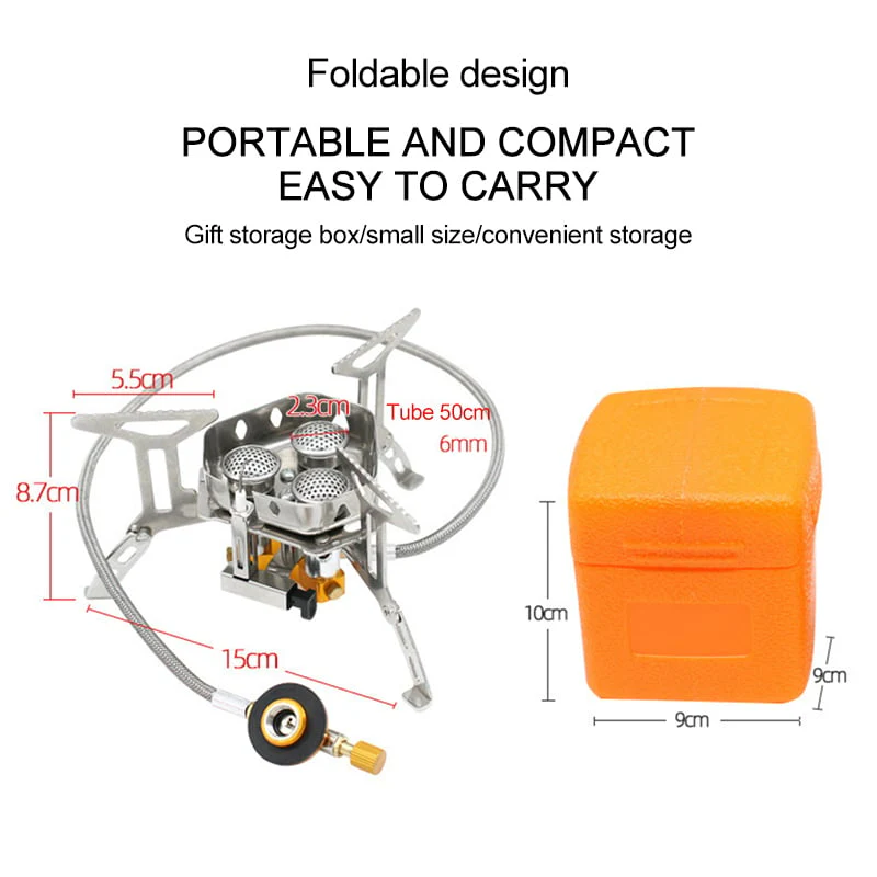 📢📢50% OFF !! ⏰Camping Gas Burner – 5800W, Piezo Ignition, Windproof 🔥 - Image 9