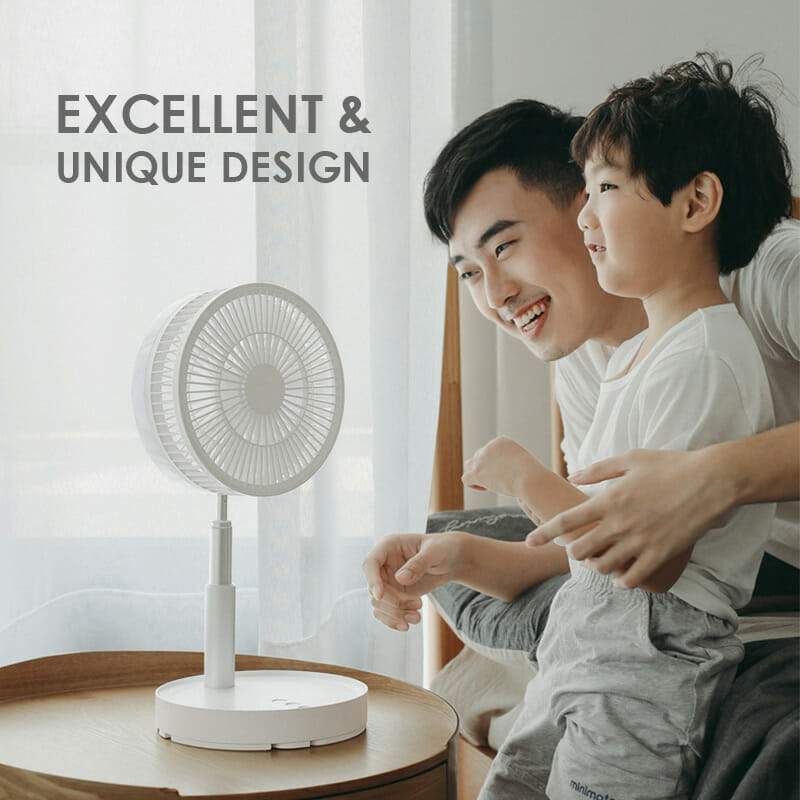 🌀 50% OFF NOW! 🔋 Telescopic Folding USB Charging Fan – Adjustable height, quiet operation & portable – perfect for desk, travel or outdoor use 💨 - Image 4