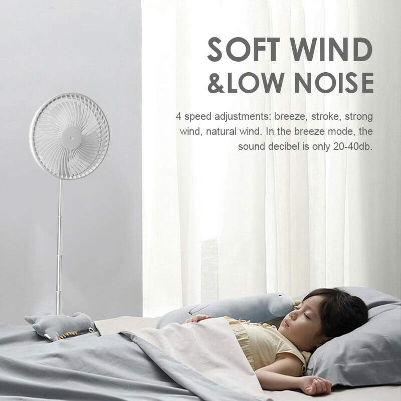 🌀 50% OFF NOW! 🔋 Telescopic Folding USB Charging Fan – Adjustable height, quiet operation & portable – perfect for desk, travel or outdoor use 💨 - Image 5