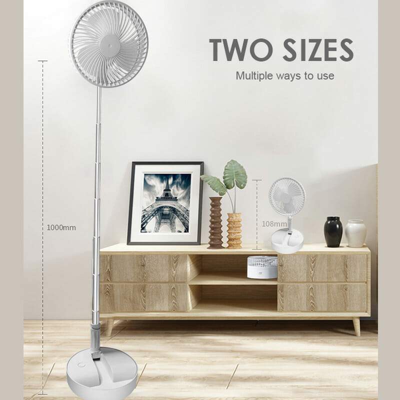 🌀 50% OFF NOW! 🔋 Telescopic Folding USB Charging Fan – Adjustable height, quiet operation & portable – perfect for desk, travel or outdoor use 💨 - Image 6